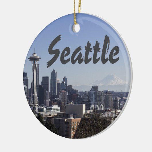 Seattle Washington scene Keramisch Ornament (Links)