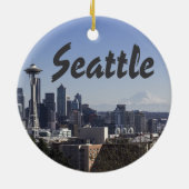 Seattle Washington scene Keramisch Ornament (Achterkant)