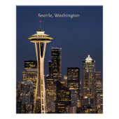 Seattle, Washington schilderachtig uitzicht Perfect Poster (Voorkant)