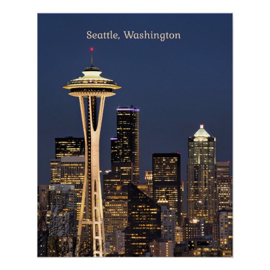 Seattle, Washington schilderachtig uitzicht Perfect Poster (Voorkant)