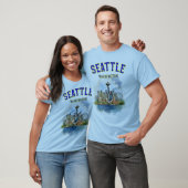 Seattle Washington: Seattle Skyline & Space Needle T-shirt (Unisex)