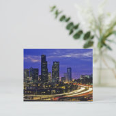 Seattle, Washington skyline bij nacht Briefkaart (Staand voorkant)
