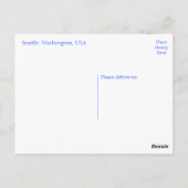 Seattle , Washington Skyline bij nacht USA Briefkaart (Achterkant)