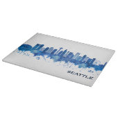 Seattle Washington Skyline Blue Snijplank (Hoek)