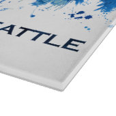 Seattle Washington Skyline Blue Snijplank (Hoek)