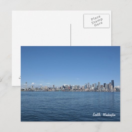 Seattle Washington Skyline Briefkaart (Voorkant / Achterkant)