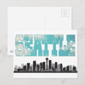 Seattle Washington Skyline Briefkaart (Voorkant / Achterkant)