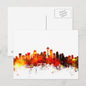 Seattle Washington Skyline Briefkaart (Voorkant / Achterkant)