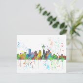 SEATTLE WASHINGTON SKYLINE BRIEFKAART (Staand voorkant)