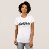 Seattle Washington Skyline BW T-shirt (Voorkant volledig)