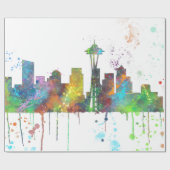 SEATTLE WASHINGTON SKYLINE CADEAUPAPIER (Vlak)