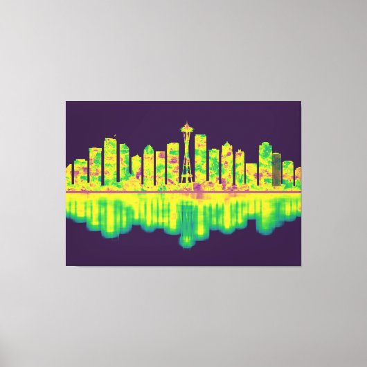 Seattle Washington Skyline Canvas Afdruk (Voorkant)