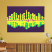 Seattle Washington Skyline Canvas Afdruk (Insitu (Woonkamer))