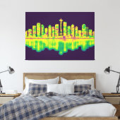 Seattle Washington Skyline Canvas Afdruk (Insitu (Slaapkamer))