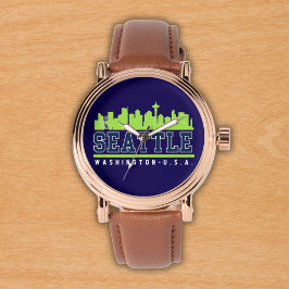 Seattle Washington Skyline City Horloge