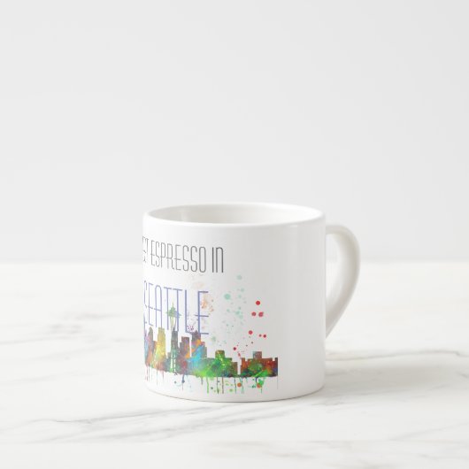 SEATTLE WASHINGTON SKYLINE ESPRESSO KOP (Voorkant rechts)