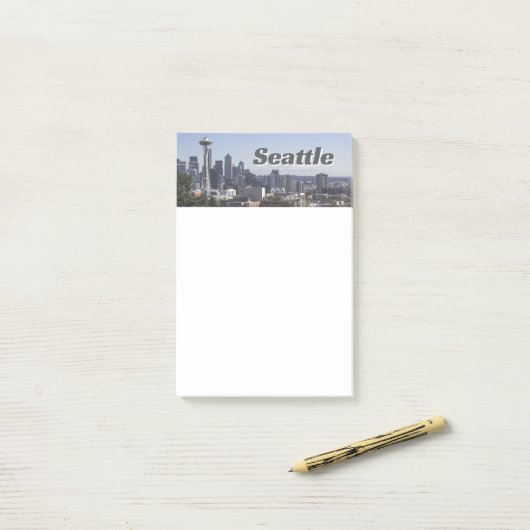 Seattle Washington Skyline Foto Post-it® Notes (Op bureau)
