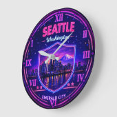 Seattle Washington Skyline Grote Klok (Hoek)