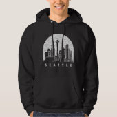 Seattle Washington Skyline Hoodie (Voorkant)