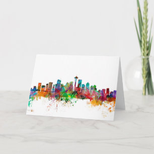Seattle Washington Skyline Kaart