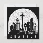 Seattle Washington Skyline Kaart (Voorkant)