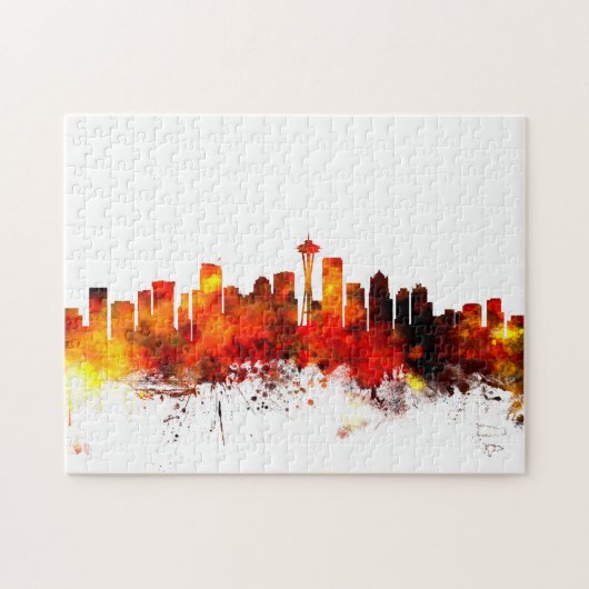 Seattle Washington Skyline Legpuzzel (Horizontaal)