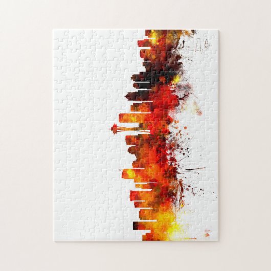Seattle Washington Skyline Legpuzzel (Verticaal)