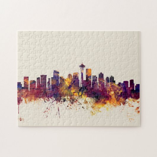 Seattle Washington Skyline Legpuzzel (Horizontaal)