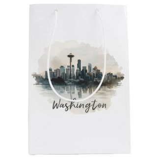 Seattle, Washington Skyline Medium Cadeauzakje