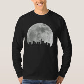 Seattle Washington Skyline Moon Pride Seat T-shirt (Voorkant)