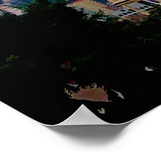 Seattle Washington Skyline op Sunset TEXT SEATTLE Poster (Hoek)