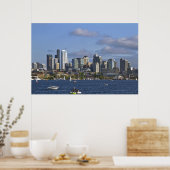 Seattle Washington Skyline, Poster van het meer (Keuken)