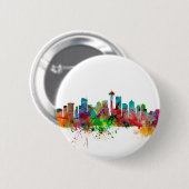 Seattle Washington Skyline Ronde Button 5,7 Cm (Voorkant /achterkant)