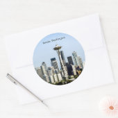 Seattle, Washington skyline Ronde Sticker (Envelop)