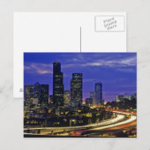 Seattle, Washington skyline 's nachts Briefkaart (Voorkant / Achterkant)