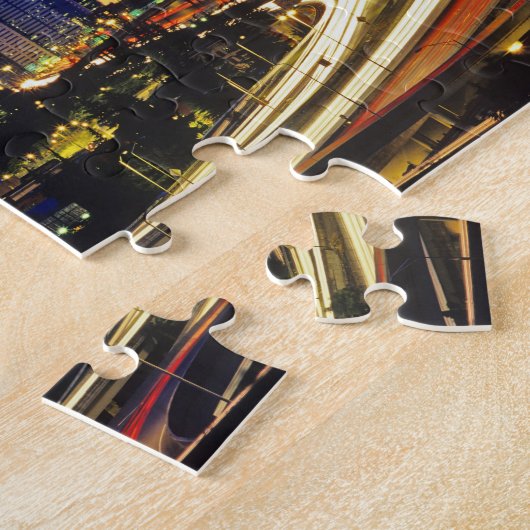 Seattle, Washington skyline 's nachts Legpuzzel (Zijkant)