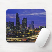 Seattle, Washington skyline 's nachts Muismat (Met muis)