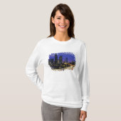 Seattle, Washington skyline 's nachts T-shirt (Voorkant volledig)