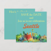 SEATTLE WASHINGTON SKYLINE SP - KAART (Voorkant / Achterkant)