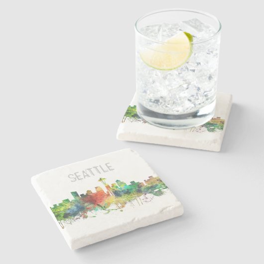 SEATTLE WASHINGTON SKYLINE SP - STENEN ONDERZETTER (Zijkant)
