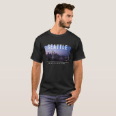 Seattle Washington Skyline Space Needle Mount Rain T-shirt (Voorkant volledig)