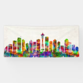 Seattle Washington Skyline Spandoek (Horizontaal)