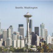 Seattle, Washington skyline Sticker (Voorkant)