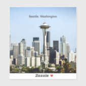 Seattle, Washington skyline Sticker (Vel)