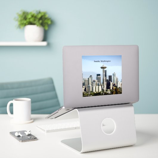 Seattle, Washington skyline Sticker (Laptop op bureau)