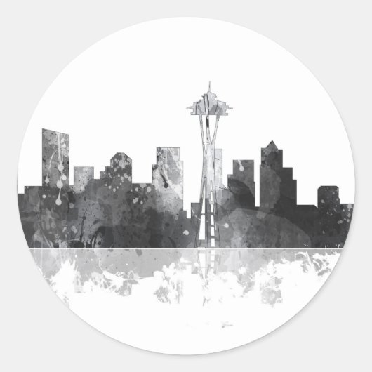 SEATTLE WASHINGTON SKYLINE - Stickers (Voorkant)