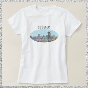  Seattle Washington Skyline T-shirt