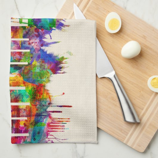 Seattle Washington Skyline Theedoek (Quarter Fold)