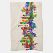 Seattle Washington Skyline Theedoek (Verticaal)