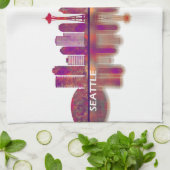Seattle Washington Skyline Theedoek (Gevouwen)